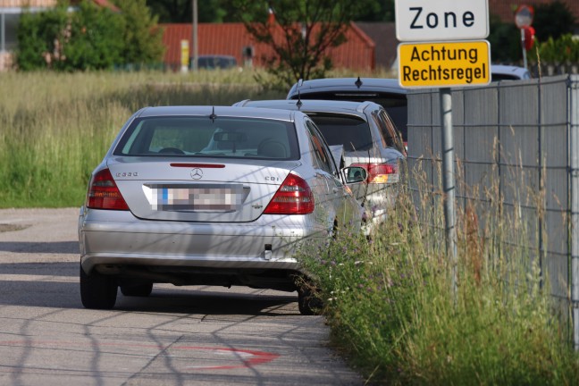 	Auffahrunfall mit drei beteiligten Autos im dichten Abendverkehr auf Wiener Straße in Marchtrenk