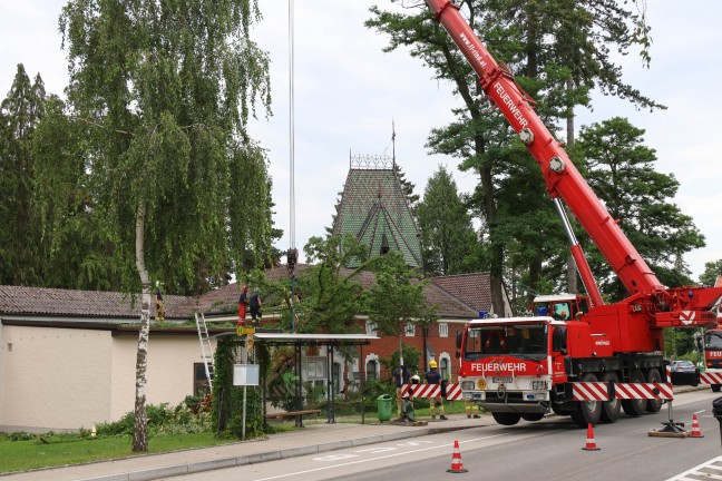 	Sturmschäden: Umfangreiche Aufräumarbeiten nach heftigem Unwetter in Ried im Innkreis