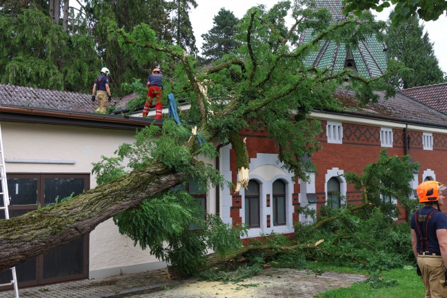 	Sturmschäden: Umfangreiche Aufräumarbeiten nach heftigem Unwetter in Ried im Innkreis