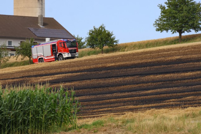 	Sieben Feuerwehren bei Feldbrand in Piberbach im Einsatz