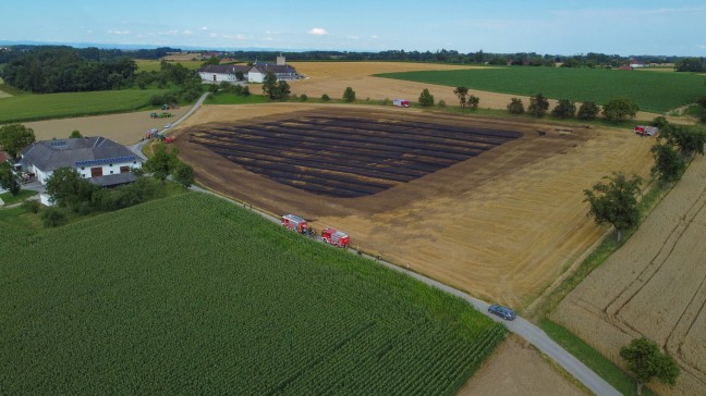 	Sieben Feuerwehren bei Feldbrand in Piberbach im Einsatz