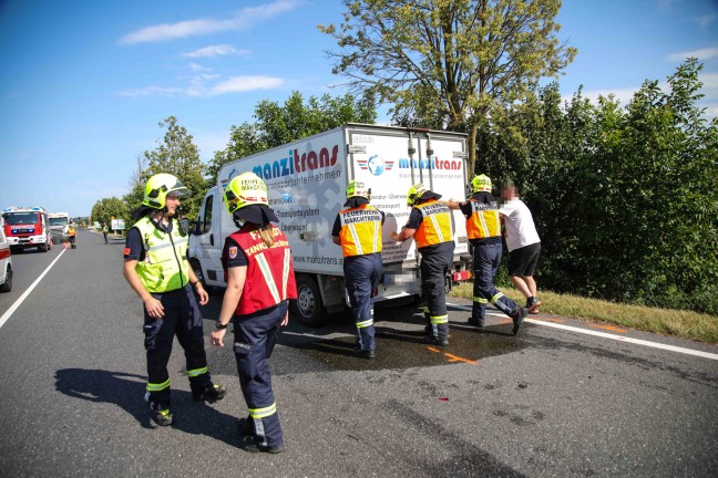 	Auffahrunfall im dichten Abendverkehr auf Wiener Straße bei Marchtrenk fordert eine verletzte Person