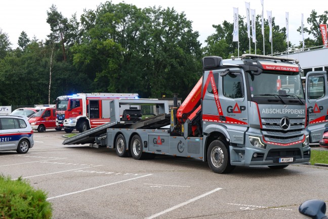 	Ölaustritt nach Verkehrsunfall mit einem Kleintransporter auf Wiener Straße bei Gunskirchen