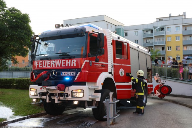 	Beginnender PKW-Brand in einer Tiefgarage in Wels-Neustadt rechtzeitig entdeckt und gelöscht