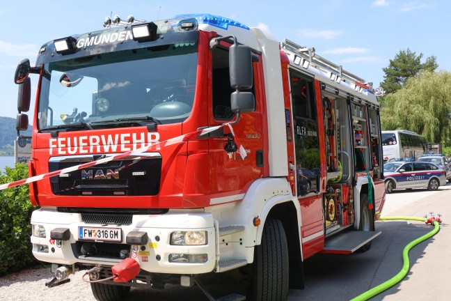 	Großeinsatz: Brand auf einem Passagierschiff am Traunsee bei Gmunden