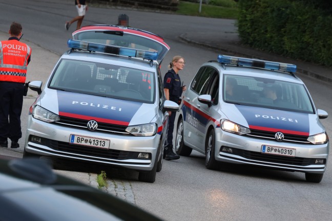 	Flüchtender crasht mit geraubtem Porsche bei Verfolgungsjagd in Thalheim bei Wels gegen Lichtmast