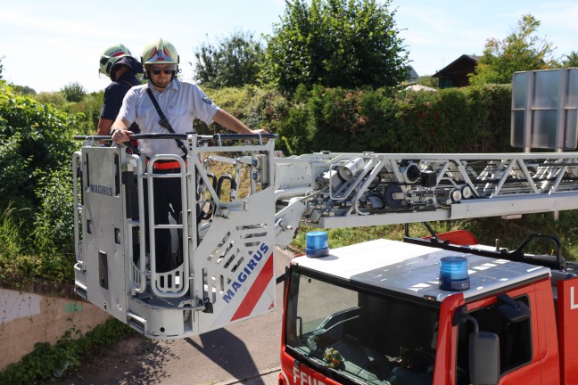 	Lose Holzlatte drohte in eine Unterführung der Westbahnstrecke in Wels abzustürzen