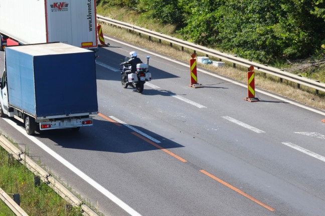 	Unfall im Baustellenbereich der Welser Autobahn bei Marchtrenk sorgte für Stau im Abendverkehr