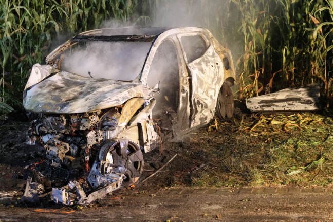 	Identität geklärt: Lenker (18) und Beifahrerin (17) starben bei Autobrand nach Unfall in Buchkirchen