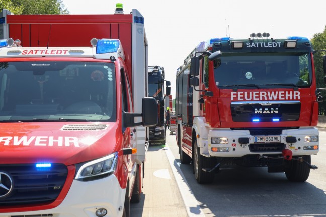 	Lenker reanimiert: Auto kracht auf Westautobahn bei Allhaming in Heck eines Holztransporters