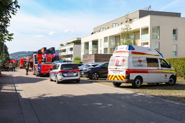 	Ausgedehnter Wohnungsbrand in einer Wohnanlage in Leonding sorgte für Einsatz dreier Feuerwehren