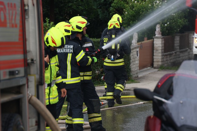 	Vier Feuerwehren bei Garagenbrand in St. Marien im Einsatz