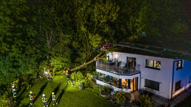 	Gewitter im Innviertel: Baum in St. Peter am Hart auf Wohnhaus gestürzt