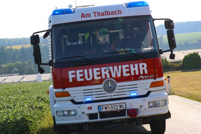 	Verkehrsunfall zwischen PKW und Traktor in Thalheim bei Wels endet glimpflich