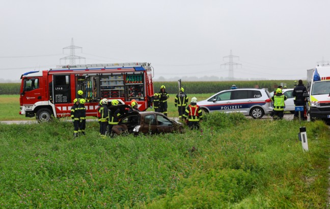 	Autolenker überschlug sich auf Braunauer Straße bei Burgkirchen mit PKW