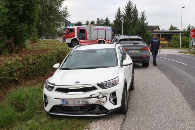 	Verkehrsunfall mit drei beteiligten PKW ins Gunskirchen forderte eine verletzte Person