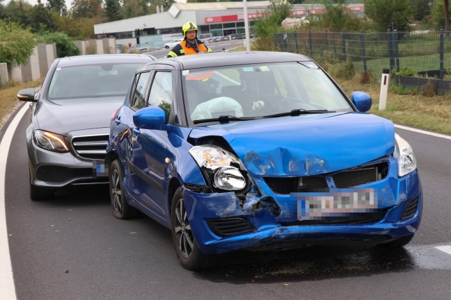 	Verkehrsunfall mit drei beteiligten PKW ins Gunskirchen forderte eine verletzte Person