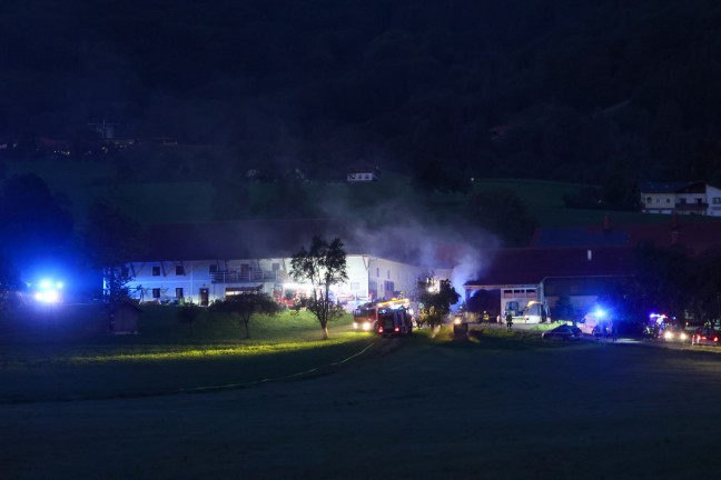 	Fünf Feuerwehren bei Brand eines Nebengebäudes in Inzersdorf im Kremstal im Einsatz