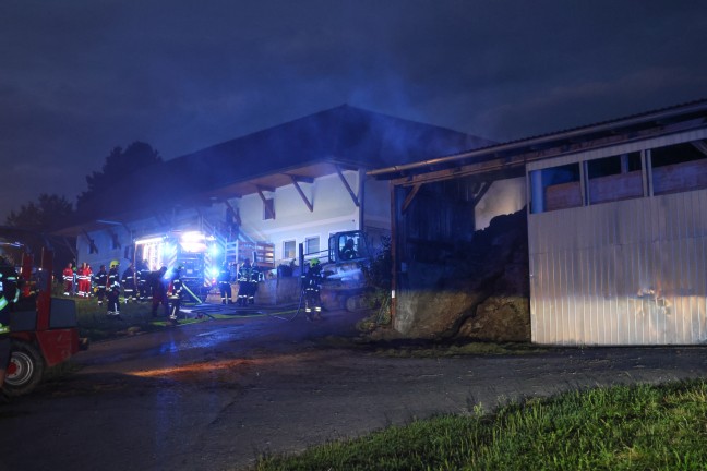 	Fünf Feuerwehren bei Brand eines Nebengebäudes in Inzersdorf im Kremstal im Einsatz