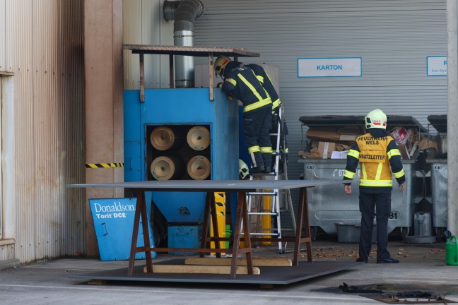 	Brand einer Filteranlage bei einem Metallverarbeitungsunternehmen in Wels-Vogelweide