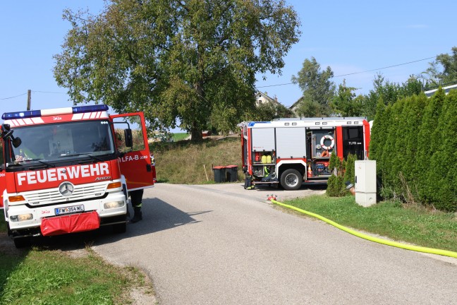 	Brand einer Gartenhütte in Bad Wimsbach-Neydharting sorgte für Einsatz zweier Feuerwehren