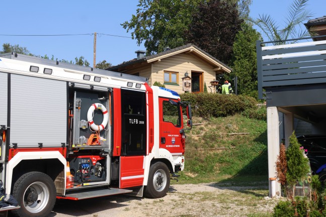 	Brand einer Gartenhütte in Bad Wimsbach-Neydharting sorgte für Einsatz zweier Feuerwehren