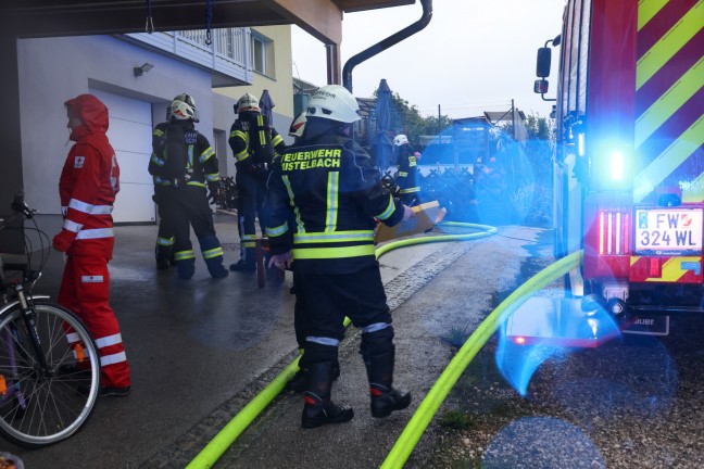 	Rauchentwicklung durch Heizungsanlage: Einsatzkräfte der Feuerwehr in Buchkirchen im Einsatz