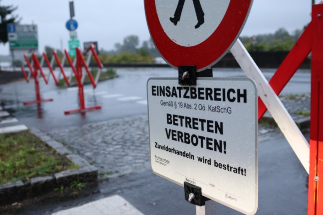 	Hohe Pegelstände: Angespannte Lage über Nacht an zahlreichen Bächen und Flüssen in Oberösterreich