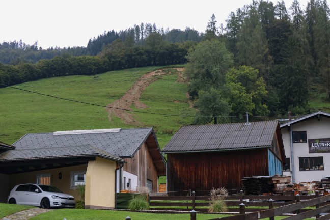 	Hangrutschungen: Angespannte Situation nach tagelangem intensiven Regen in Oberösterreich