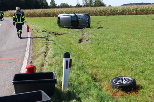 	Schwerer Crash mit drei beteiligten PKW zwischen Andrichsfurt und Taiskirchen im Innkreis