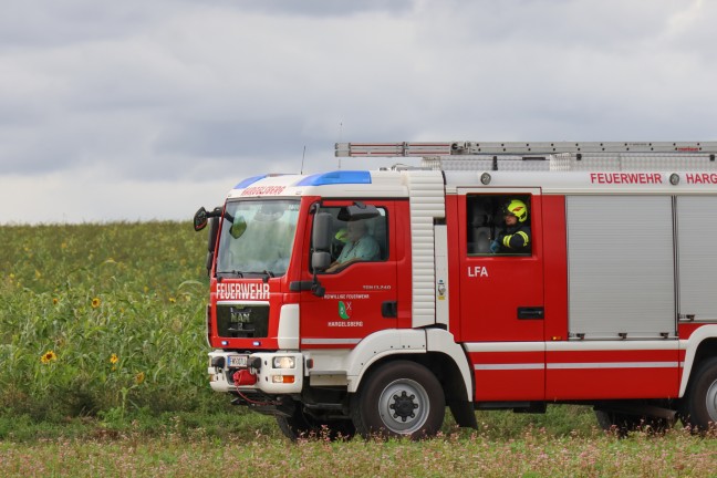 	Neun Feuerwehren bei Brand in einem Hackschnitzelbunker in Hargelsberg im Einsatz