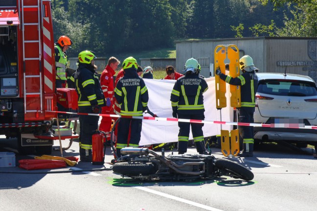 	Motorradlenker (39) erlag nach folgenschwerem Crash bei Wallern an der Trattnach seinen Verletzungen