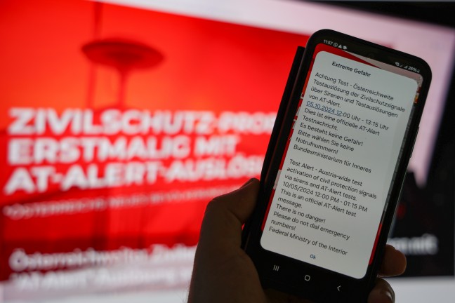 	Österreichweiter Zivilschutz-Probealarm aller Sirenen mit "AT-Alert"-Auslösung am 05.10.2024