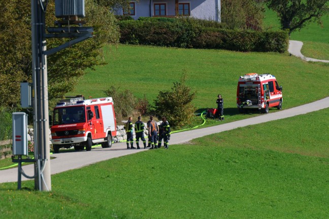 	Vier Feuerwehren bei Brand im Dachbereich eines Wohnhauses in Steinbach an der Steyr im Einsatz