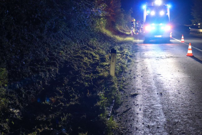 	Schwerer Verkehrsunfall auf Eferdinger Straße bei Wilhering fordert eine verletzte Person