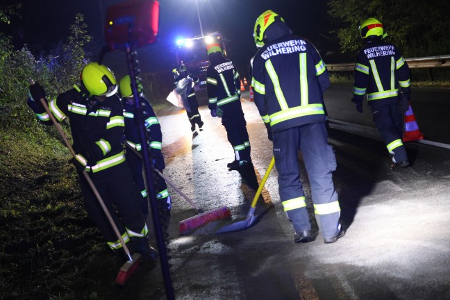 	Schwerer Verkehrsunfall auf Eferdinger Straße bei Wilhering fordert eine verletzte Person