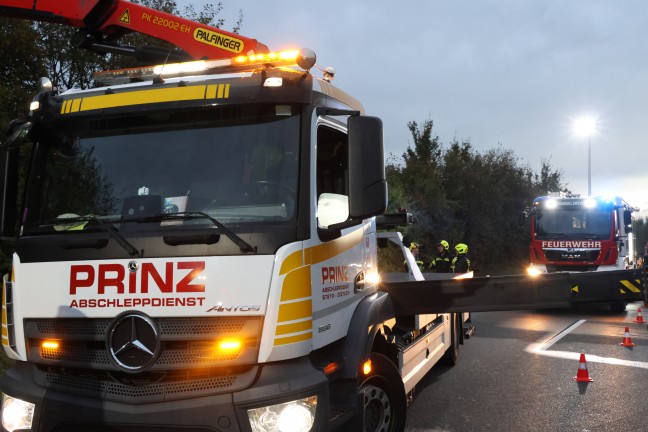 	Verkehrsunfall: Kleintransporter neben Steyrer Straße bei Hargelsberg in Sträuchern gelandet