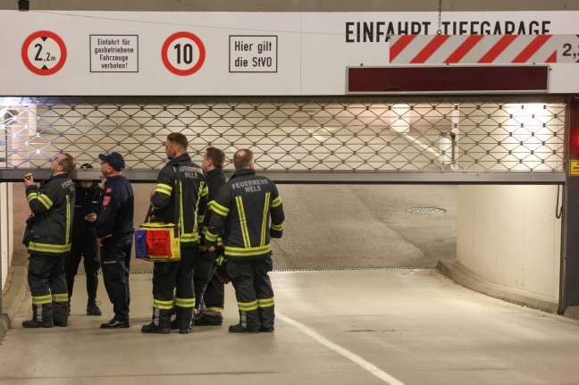 	Nächtlicher Einsatz aufgrund eines beschädigten Einfahrtstores einer Tiefgarage in Wels-Innenstadt