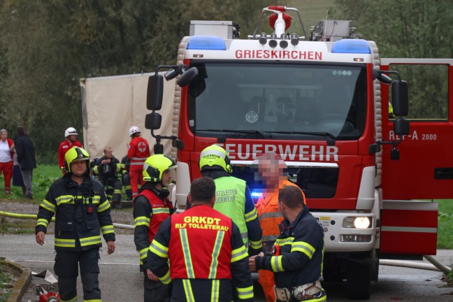 	Brand im Heizraum eines Wohngebudes auf einem Bauernhof in Grieskirchen