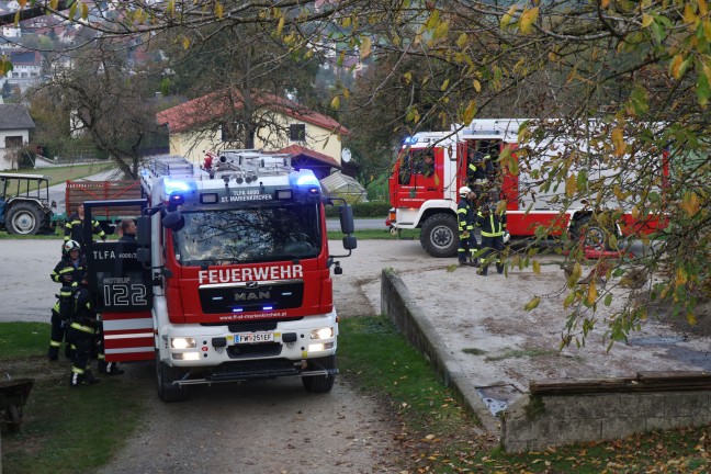 	Rechtzeitig entdeckt: Brand in einem Stall eines Bauernhofes in St. Marienkirchen an der Polsenz