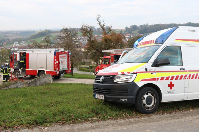 	Rechtzeitig entdeckt: Brand in einem Stall eines Bauernhofes in St. Marienkirchen an der Polsenz