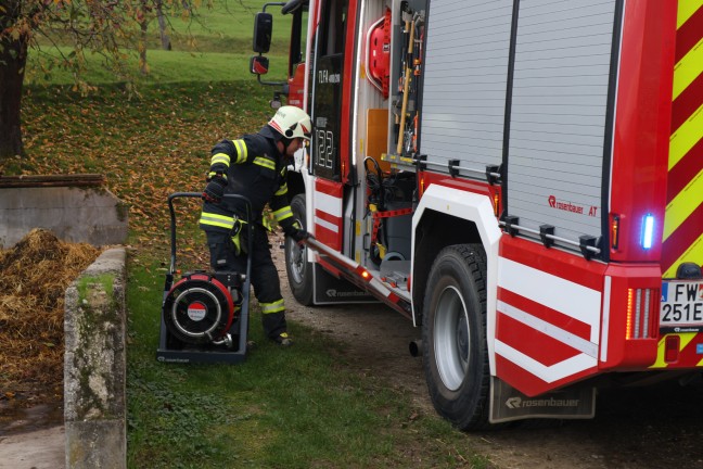 	Rechtzeitig entdeckt: Brand in einem Stall eines Bauernhofes in St. Marienkirchen an der Polsenz