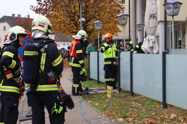 	Brand in einem Pizza-Restaurant in Thalheim bei Wels sorgte fr Einsatz zweier Feuerwehren