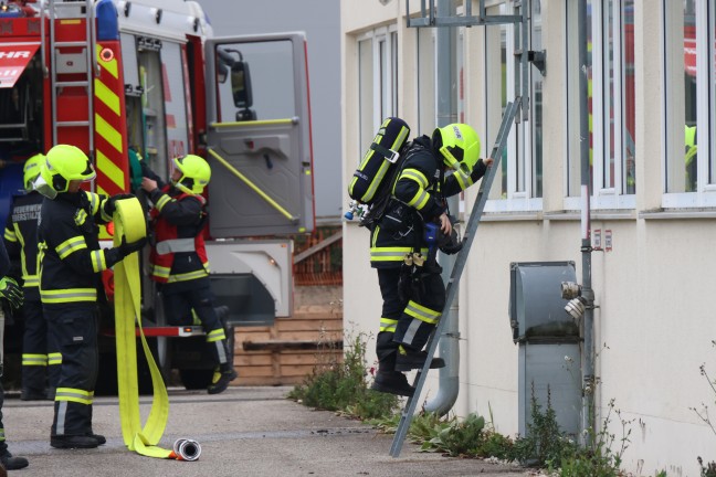 	Zwei Feuerwehren bei Tischlerei in Eberstalzell im Einsatz