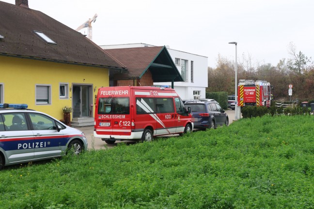 	Schleiheim: Leblose Person durch Einsatzkrfte aus der Traun geborgen