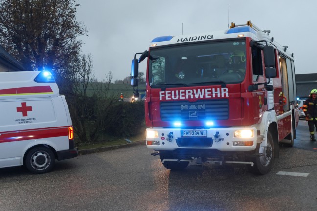 	Drei Verletzte bei schwerem Verkehrsunfall auf Innviertler Strae in Krenglbach