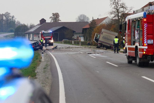 	Tdlicher Frontalcrash: Autolenker (57) starb bei Kollision mit Biertransporter in Grieskirchen