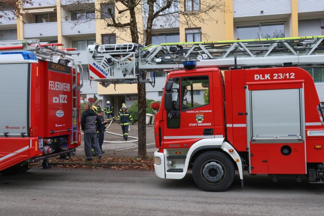 	Kchenbrand in einer Wohnung eines Mehrparteienwohnhauses in Gmunden