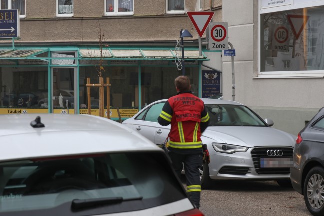 	Brandverdacht: Vermeintlicher Rauch aus Fenster eines Gebudes in Wels-Neustadt kam doch vom Kamin