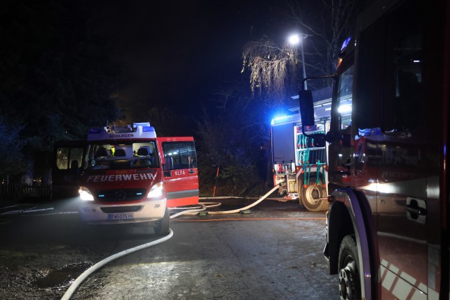 	Groeinsatz bei Brand eines landwirtschaftlichen Nebengebudes in Ampflwang im Hausruckwald